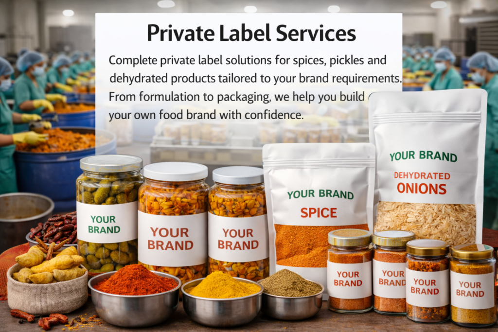 private label spice and pickle products
